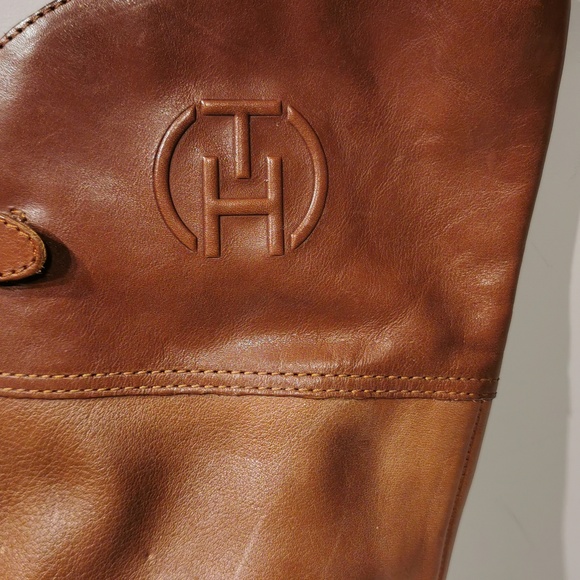 Tommy Hilfiger women's leather Brown boots - Picture 3 of 12